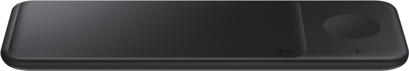 Samsung Wireless Charger Trio EP-P6300 - Induktive Ladematte + AC-Netzteil - Fast Charge - Schwarz - für Galaxy Buds Live, Buds+, Note20, S20, S20 5G, S20+ 5G, Watch 3, Z Flip, Z Fold2 5G