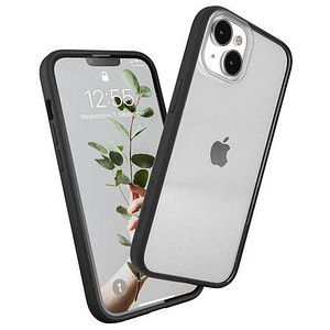 WOODCESSORIES Clear Case Handy-Cover für Apple iPhone 13, iPhone 14 transparent, schwarz