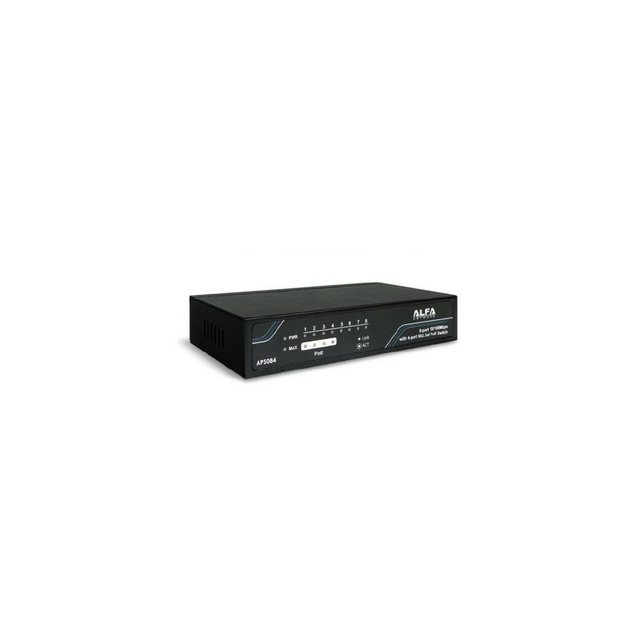 Alfa APS084 – Desktop Ethernet Switch, 8-Port 10/100 Mbps mit… Netzwerk-Switch