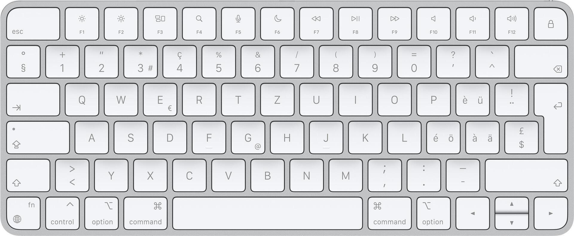 Apple Magic Keyboard – Tastatur – Bluetooth – QWERTZ – Schweiz – für 10.2 iPad, 10.5 iPad Air, 10.9 iPad Air, iPad mini 5, iPhone 11, 12, SE, XR