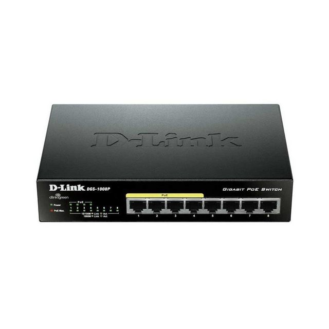 D-Link DGS-1008P 8-Port Layer2 Gigabit WLAN-Router