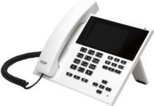 Auerswald COMfortel D-400 – VoIP-Telefon mit Rufnummernanzeige/Anklopffunktion – dreiweg Anruffunktion – SIP, RTP, SRTP, SIPS – 6 Leitungen – weiß (90365)