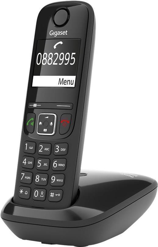 Gigaset A690 – Schnurlostelefon mit Rufnummernanzeige – ECO DECTGAP – Schwarz (S30852-H2810-B101)