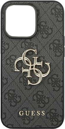 Guess PU 4G Metal Logo Case Saffiano für A2638 Apple iPhone 13 Pro – black (GUHCP13LSA4GSBK)
