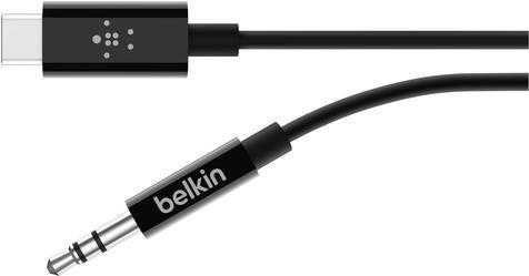 Linksys Belkin RockStar – Audiokabel – USB-C (M) bis Stereo Mini-Klinkenstecker (M) – 1.83 m – weiß (F7U079BT06-BLK)