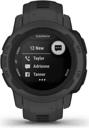 Garmin Instinct 2S – 40 mm – Carbon-Schwarz – Sportuhr mit Band – Silikon – Handgelenkgröße: 112-180 mm – einfarbig – 32MB – Bluetooth, ANT+ – 42 g (010-02563-00)