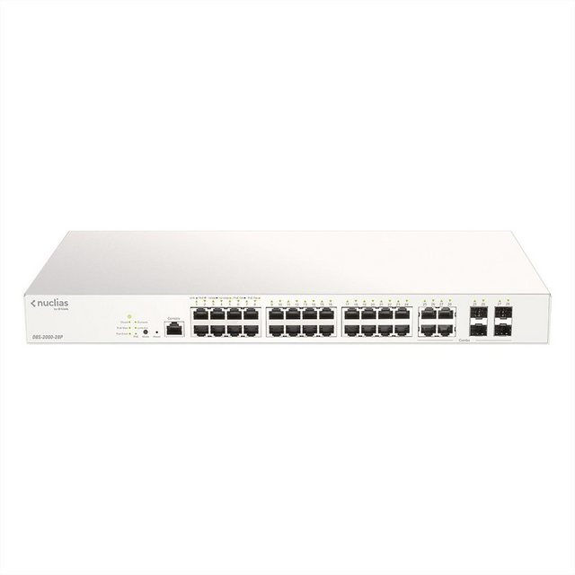 D-Link DBS-2000-28P PoE+ Gigabit Switch 28-Port Nuclias Cloud Managed Layer2 Netzwerk-Switch