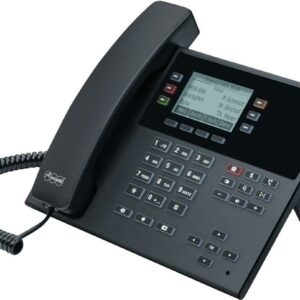 Auerswald COMfortel D-110 - VoIP-Telefon mit Rufnummernanzeige - dreiweg Anruffunktion - SIP, RTCP, RTP, SRTP, SIPS - Schwarz (90277)