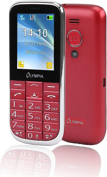 OLYMPIA Joy II – Mobiltelefon – Dual-SIM – microSD slot – LCD – Rot (2220)
