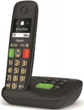 Gigaset E290A – Schnurlostelefon – Anrufbeantworter mit Rufnummernanzeige – ECO DECTGAP – Schwarz (S30852-H2921-B101)