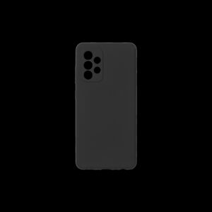 eSTUFF - Hintere Abdeckung für Mobiltelefon - Silikon - Schwarz - für Samsung Galaxy A52, A52 5G