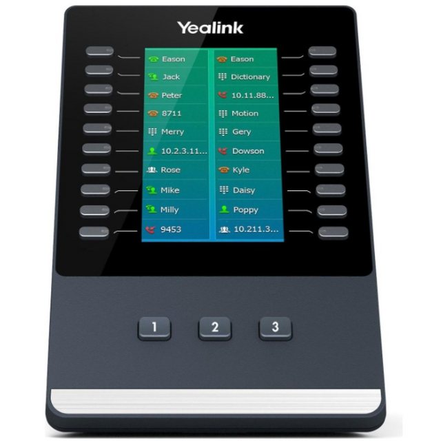 Yealink EXP50 Color-Screen – Tastenerweiterungsmodul – schwarz/grau Festnetztelefon