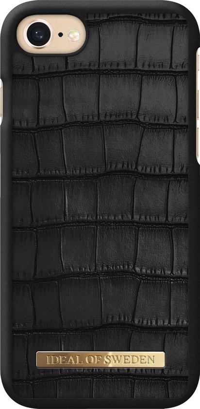 iDeal of Sweden Fashion Tasche Capri Schwarz Kroko iPhone 8/7/6/6S