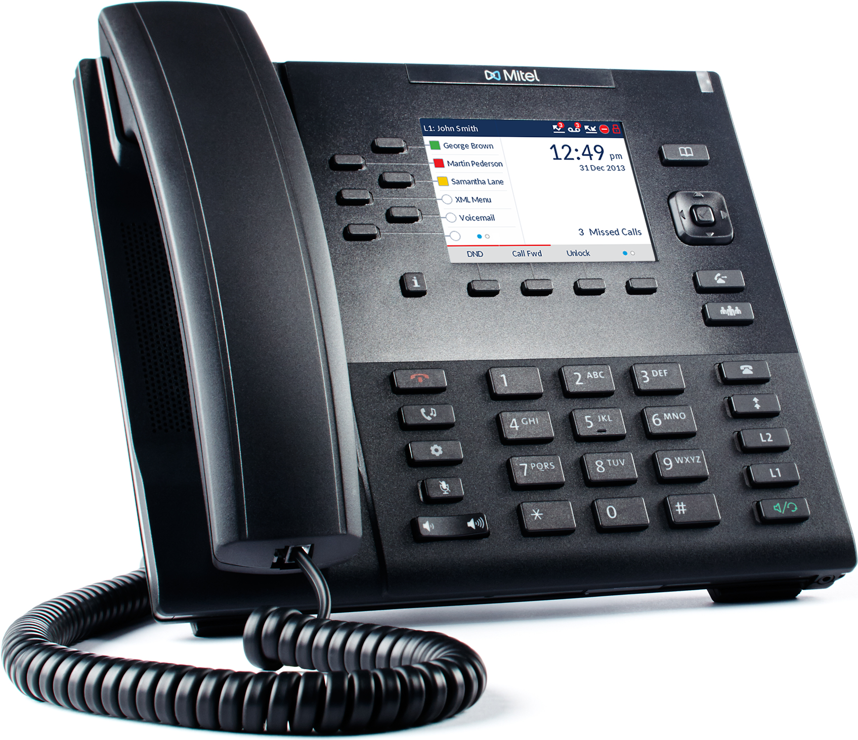 Mitel 6867 – VoIP-Telefon – SIP, RTCP, RTP, SRTP – 9 Leitungen (80C00002AAA-A)