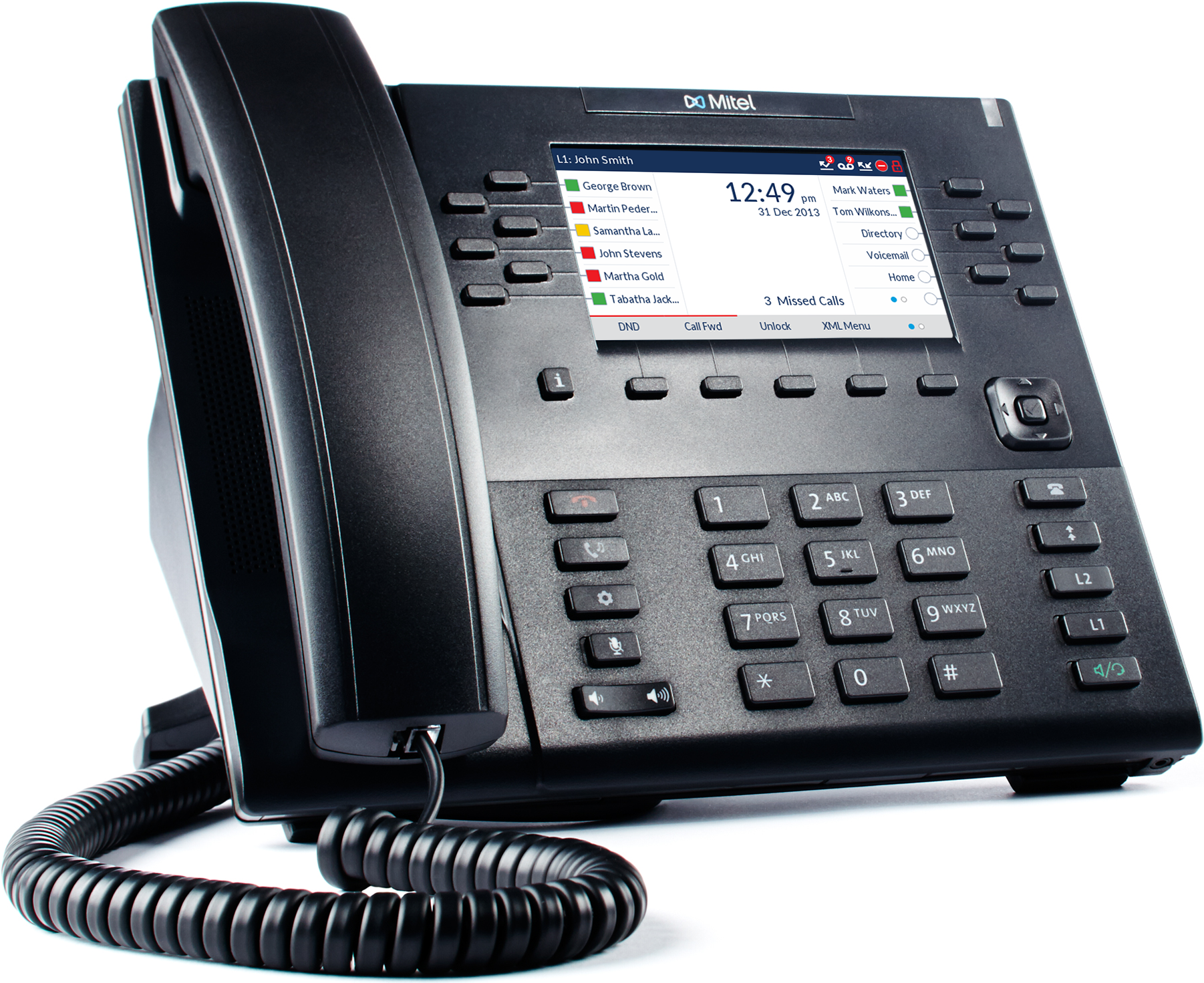 Mitel 6869 SIP Phone – VoIP-Telefon – SIP, RTCP, RTP, SRTP – 24 Leitungen (80C00003AAA-A)
