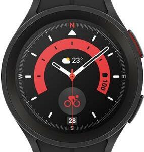 Samsung Galaxy Watch5 Pro - 45 mm - Black Titanium - intelligente Uhr mit Sportband - Anzeige 3,46 cm (1.4) - 16GB - NFC, Wi-Fi, Bluetooth - 46,5 g (SM-R920NZKAEUE)