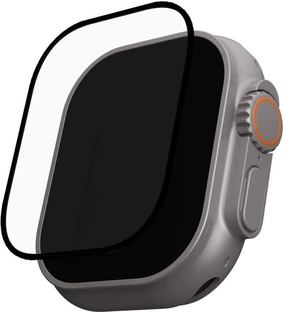 Urban Armor Gear Apple Watch 49mm Glass Shield Plus – Clear/Black – Apple Watch 49mm Glass Shield Plus – Clear/Black (144176110040)