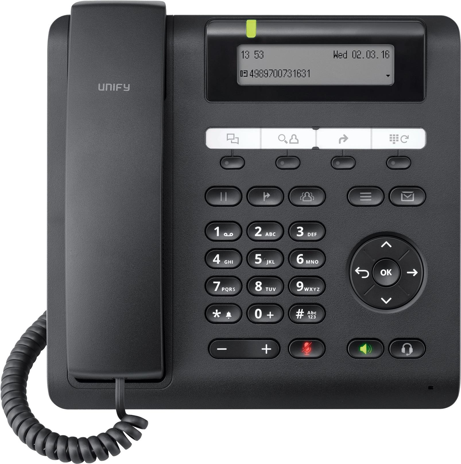 Unify OpenScape Desk Phone CP200T – Digitaltelefon – Schwarz (L30250-F600-C435)