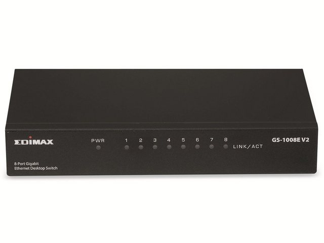 Edimax EDIMAX Gigabit-Switch GS-1008E V2, 8-port Netzwerk-Switch