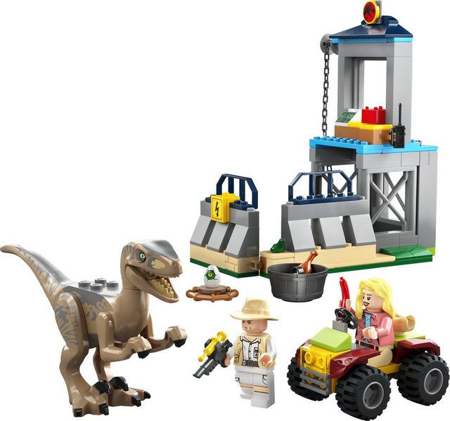 LEGO® Spielbausteine Jurassic World™ Flucht des Velociraptors 137 Teile 76957