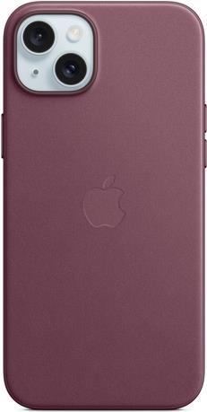 Apple – Hintere Abdeckung für Mobiltelefon – kompatibel mit MagSafe – Microtwill, FineWoven – Aubergine – für iPhone 15 Plus (MT4A3ZM/A)