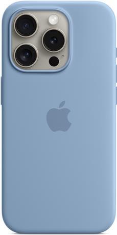 Apple – Hintere Abdeckung für Mobiltelefon – kompatibel mit MagSafe – Silikon – Winter Blue – für iPhone 15 Pro (MT1L3ZM/A)
