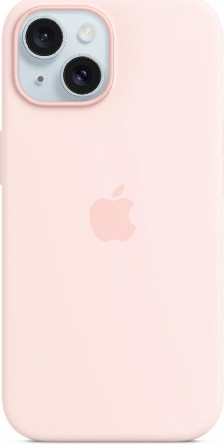 Apple – Hintere Abdeckung für Mobiltelefon – kompatibel mit MagSafe – Silikon – hellrosa – für iPhone 15 (MT0U3ZM/A)