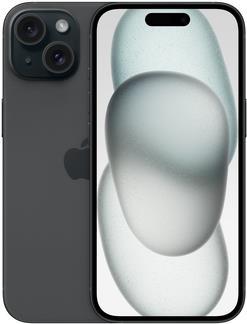 Apple iPhone 15 - 5G Smartphone - Dual-SIM / Interner Speicher 256GB - OLED-Display - 6,1 - 2556 x 1179 Pixel - 2 x Rückkamera 48 MP, 12 MP - front camera 12 MP - Schwarz (MTP63ZD/A)