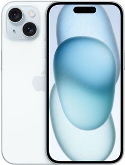 Apple iPhone 15 - 5G Smartphone - Dual-SIM / Interner Speicher 512GB - OLED-Display - 6,1 - 2556 x 1179 Pixel - 2 x Rückkamera 48 MP, 12 MP - front camera 12 MP - Blau (MTPG3ZD/A)