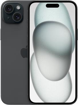 Apple iPhone 15 Plus – 5G Smartphone – Dual-SIM / Interner Speicher 128GB – OLED-Display – 6,7 – 2796 x 1290 pixels – 2 x Rückkamera 48 MP, 12 MP – front camera 12 MP – Schwarz (MU0Y3ZD/A)