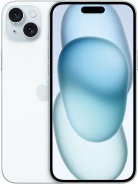 Apple iPhone 15 Plus - 5G Smartphone - Dual-SIM / Interner Speicher 128GB - OLED-Display - 6,7 - 2796 x 1290 pixels - 2 x Rückkamera 48 MP, 12 MP - front camera 12 MP - Blau (MU163ZD/A)