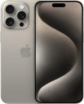 Apple iPhone 15 Pro Max - 5G Smartphone - Dual-SIM / Interner Speicher 512GB - OLED-Display - 6,7 - 2796 x 1290 pixels (120 Hz) - Triple-Kamera 48 MP, 12 MP, 12 MP - front camera 12 MP - Natural Titanium (MU7E3ZD/A)