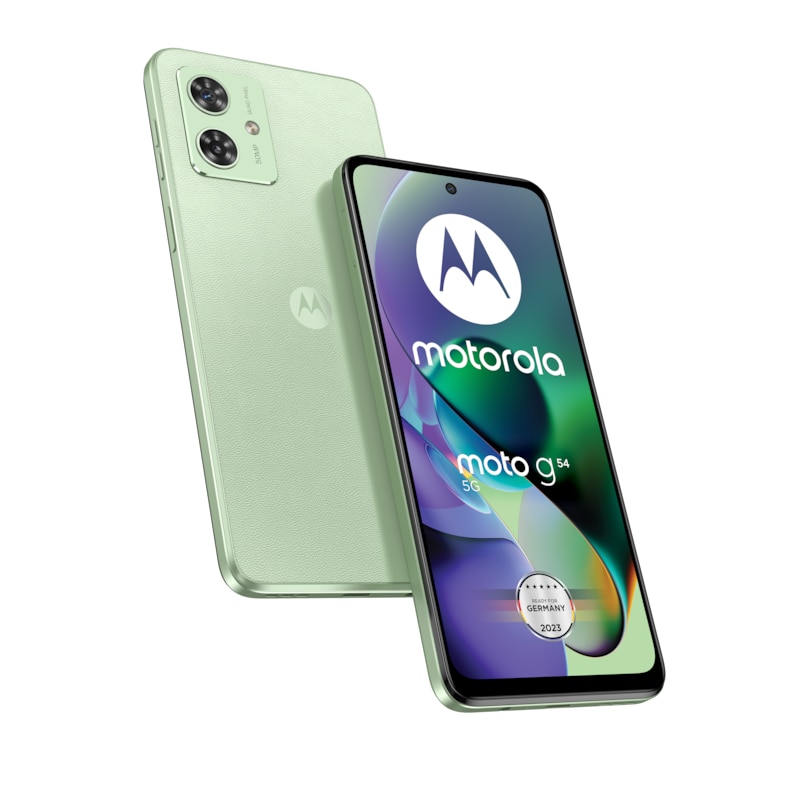 Motorola moto g54 5G 8/256 GB Android 13 Smartphone mint grün veganes Leder