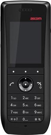 ASCOM d63 Messenger Lite – DECT-Handset (2.0 LED-Display – Breitbandaudio – IP44 – ohne Bluetooth) – in schwarz (DH7-ABBA)