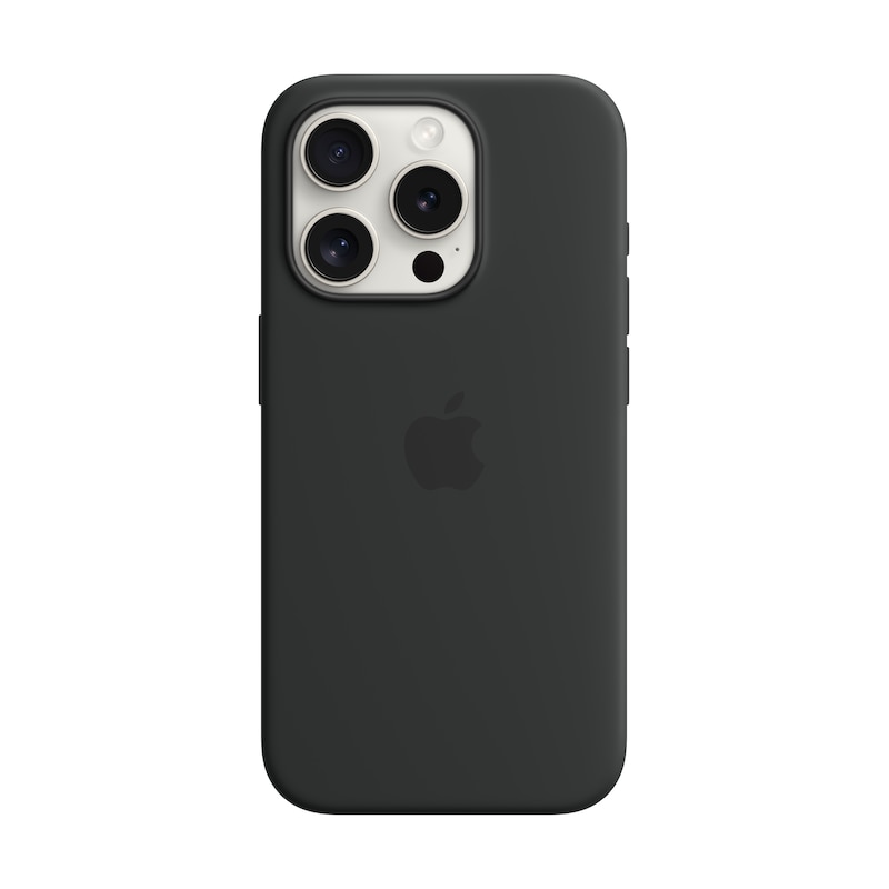 Apple Original iPhone 15 Pro Silicone Case mit MagSafe – Schwarz