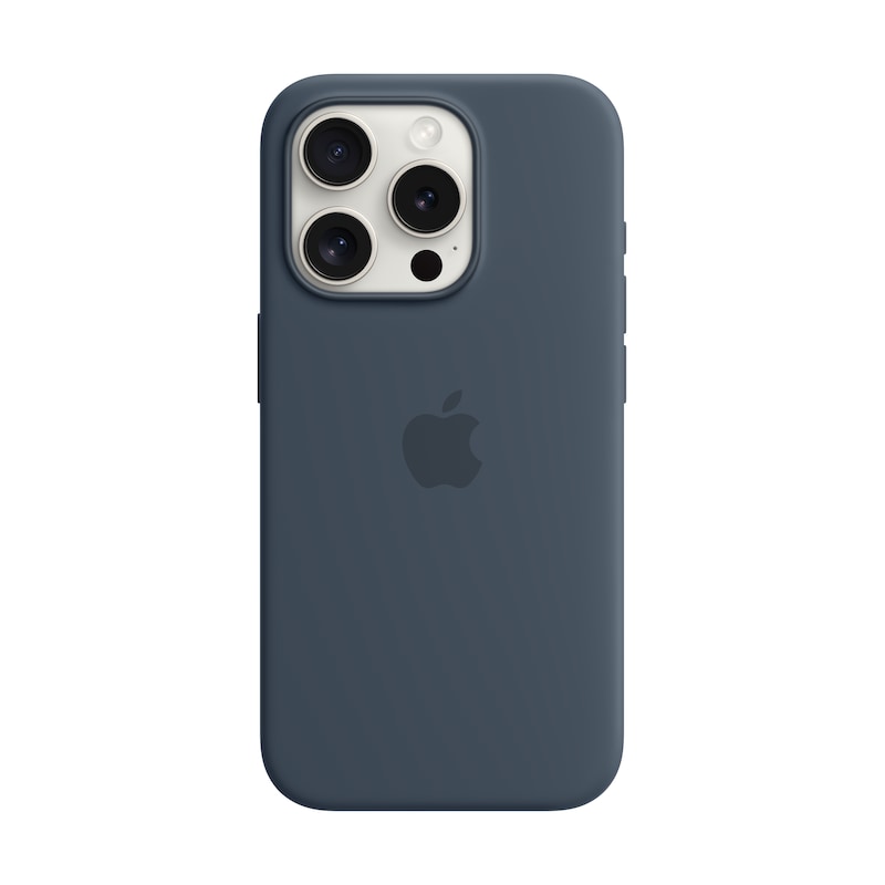 Apple Original iPhone 15 Pro Silicone Case mit MagSafe – Sturmblau