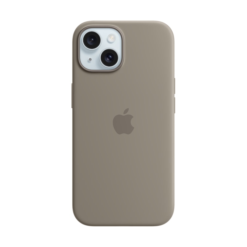 Apple Original iPhone 15 Silicone Case mit MagSafe – Tonbraun