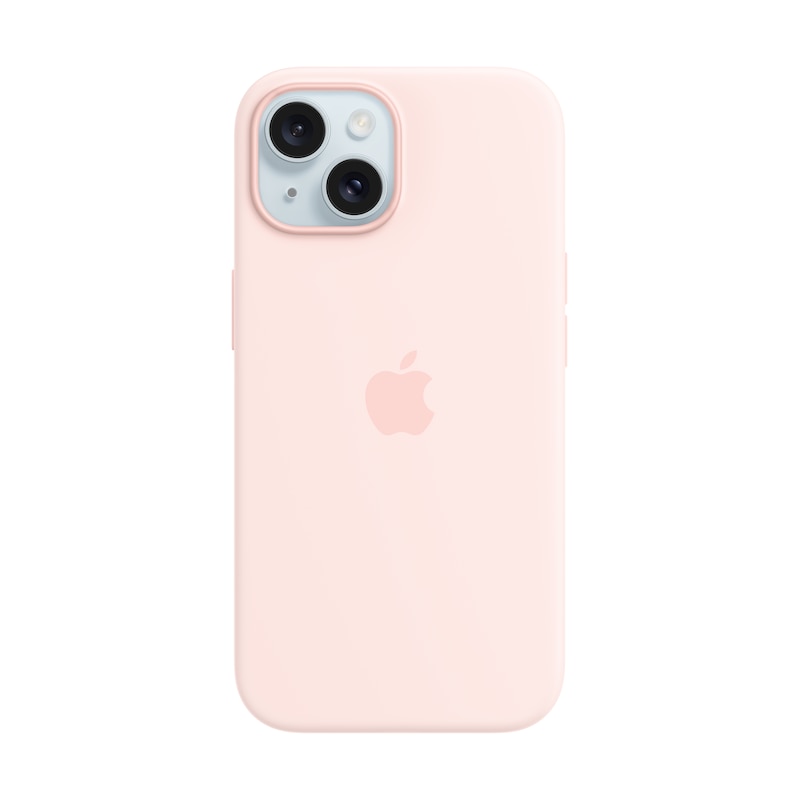 Apple Original iPhone 15 Silicone Case mit MagSafe – Hellrosa