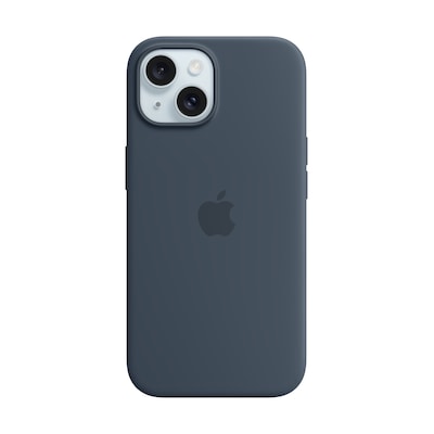 Apple Original iPhone 15 Silicone Case mit MagSafe – Sturmblau