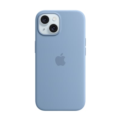 Apple Original iPhone 15 Silicone Case mit MagSafe – Winterblau