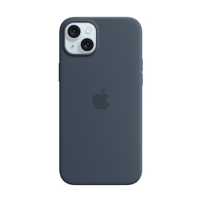 Apple Original iPhone 15 Plus Silicone Case mit MagSafe – Sturmblau