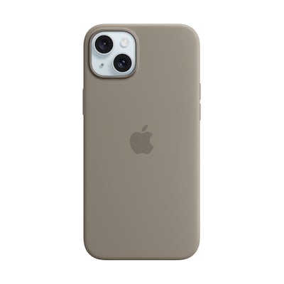 Apple Original iPhone 15 Plus Silicone Case mit MagSafe – Tonbraun