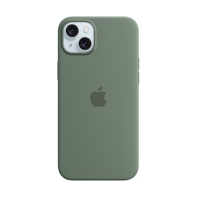 Apple Original iPhone 15 Plus Silicone Case mit MagSafe – Zypresse