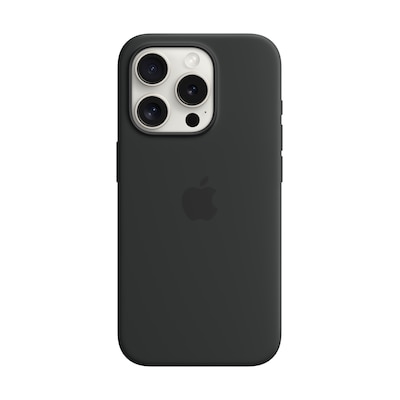 Apple Original iPhone 15 Pro Silicone Case mit MagSafe – Schwarz