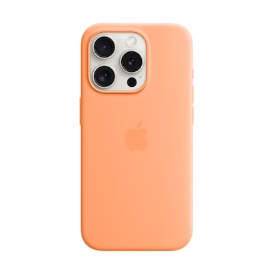 Apple Original iPhone 15 Pro Silicone Case mit MagSafe – Sorbet Orange