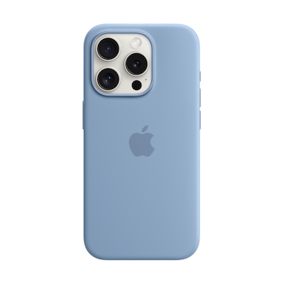 Apple Original iPhone 15 Pro Silicone Case mit MagSafe – Winterblau