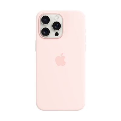 Apple Original iPhone 15 Pro Max Silicone Case mit MagSafe – Hellrosa