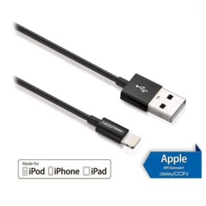 DELEYCON USB-Daten/Ladekabel MK-MK402 für Apple, 0,5 m, schwarz