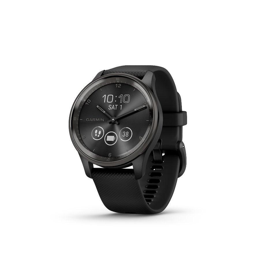 Garmin vívomove Trend – 40 mm – schwarz – intelligente Uhr mit Band – Silikon – Handgelenkgröße: 125-190 mm – einfarbig – Bluetooth, ANT+ – 28.3 g (010-02665-00)