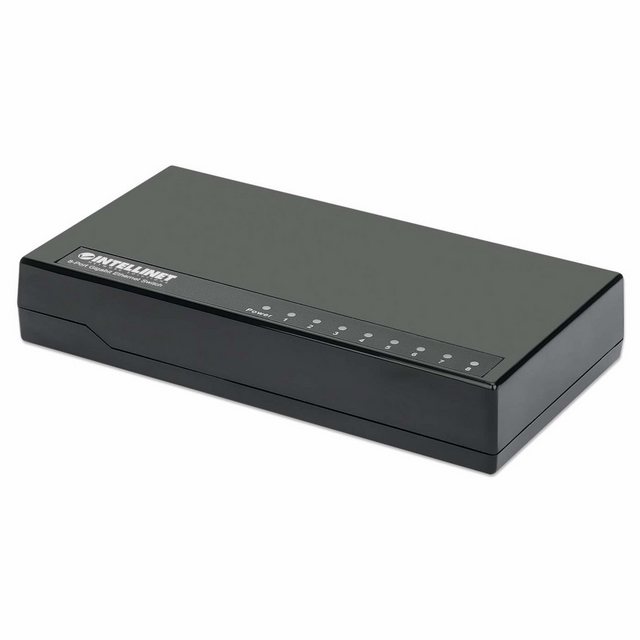 Intellinet INTELLINET Desktop 8-Port Gigabit Ethernet Switch schwarz Netzwerk-Switch